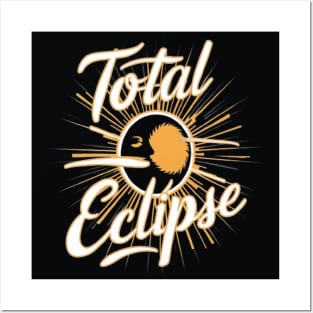 Total Eclipse 2024 T-Shirt - Embrace the Darkness in Style! , Celestial Splendor Posters and Art